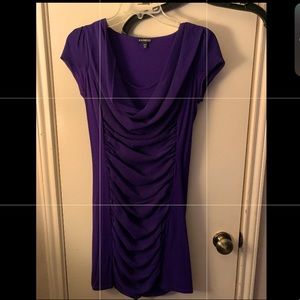Purple slim tight dress